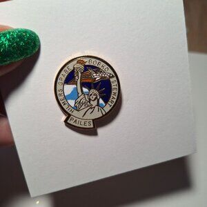 VINTAGE NASA STS-51-J SPACE SHUTTLE ATLANTIS CREW MEMBERS MISSION LAPEL PIN